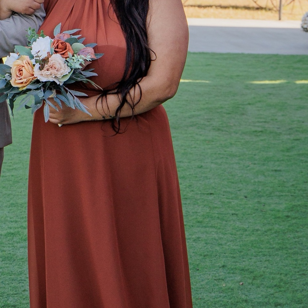 Revelry Devan Dress in Rust